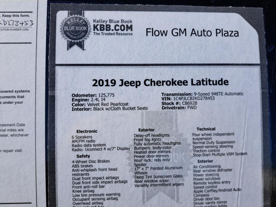 Used 2019 Jeep Cherokee SUV