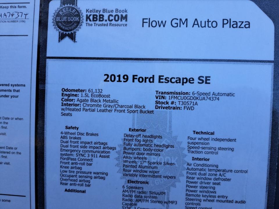 Used 2019 Ford Escape SUV