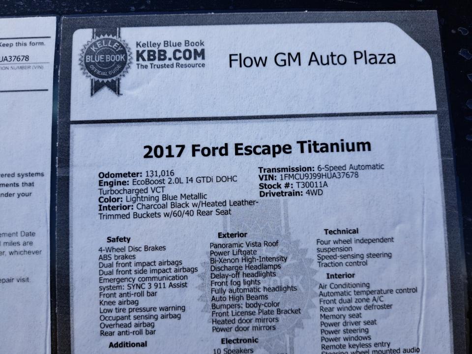 Used 2017 Ford Escape SUV