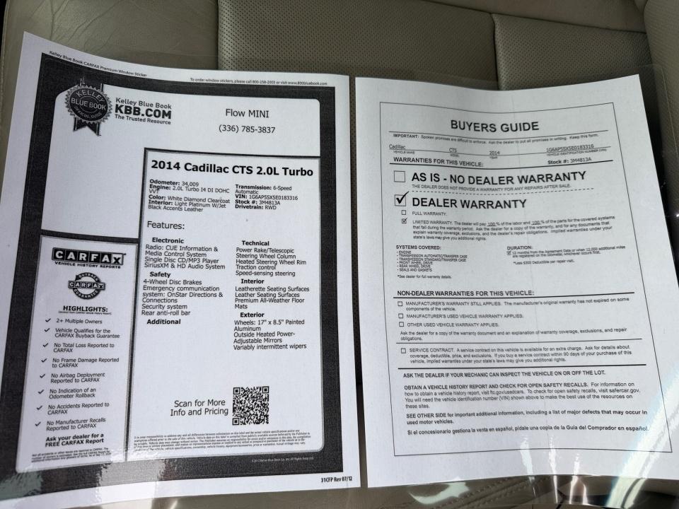 Used 2014 Cadillac CTS Sedan