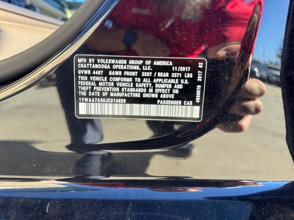 Used 2018 Volkswagen Passat Sedan