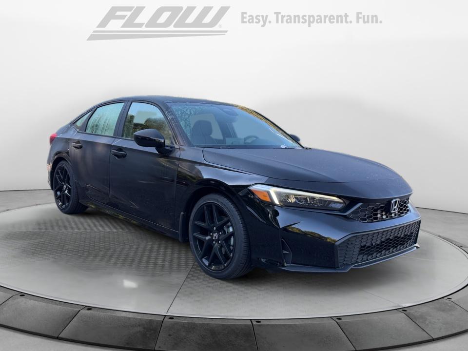 Black 2026 Honda Civic Sedan Front-Wheel Drive Automatic