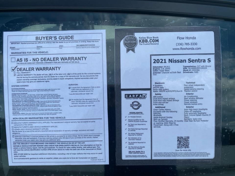 Used 2021 Nissan Sentra Sedan