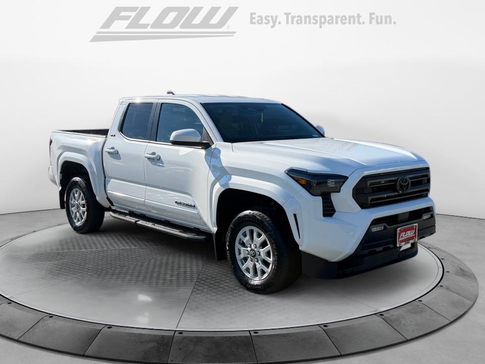 White 2025 Toyota Tacoma Pickup Truck Four-Wheel Drive Automatic