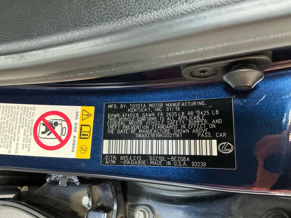 Used 2019 Lexus ES 350 Sedan