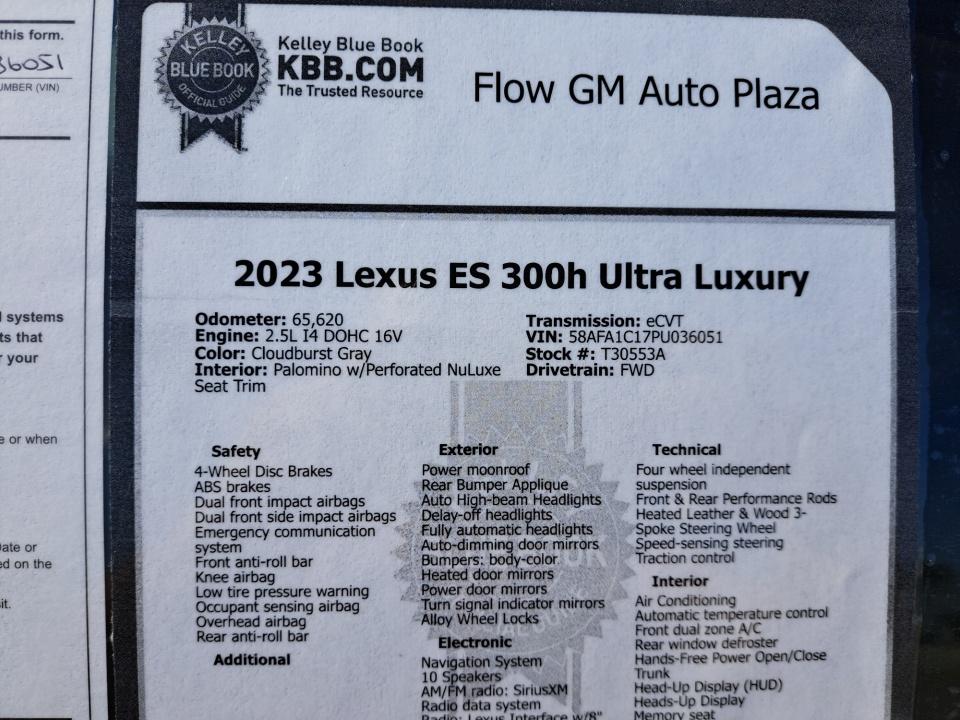 Used 2023 Lexus ES 300h Sedan
