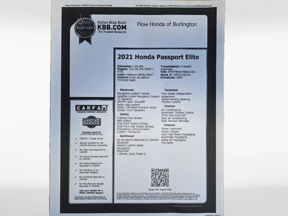 Used 2021 Honda Passport SUV