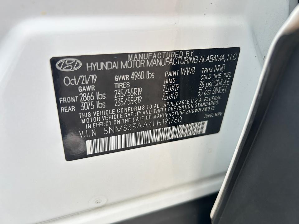 Used 2020 Hyundai Santa Fe SUV