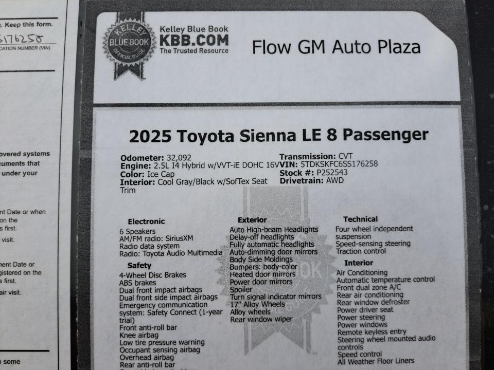 Used 2025 Toyota Sienna Van