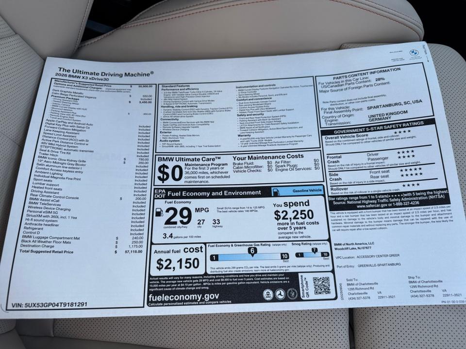Used 2026 BMW X3 SUV