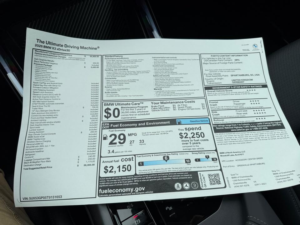Used 2026 BMW X3 SUV
