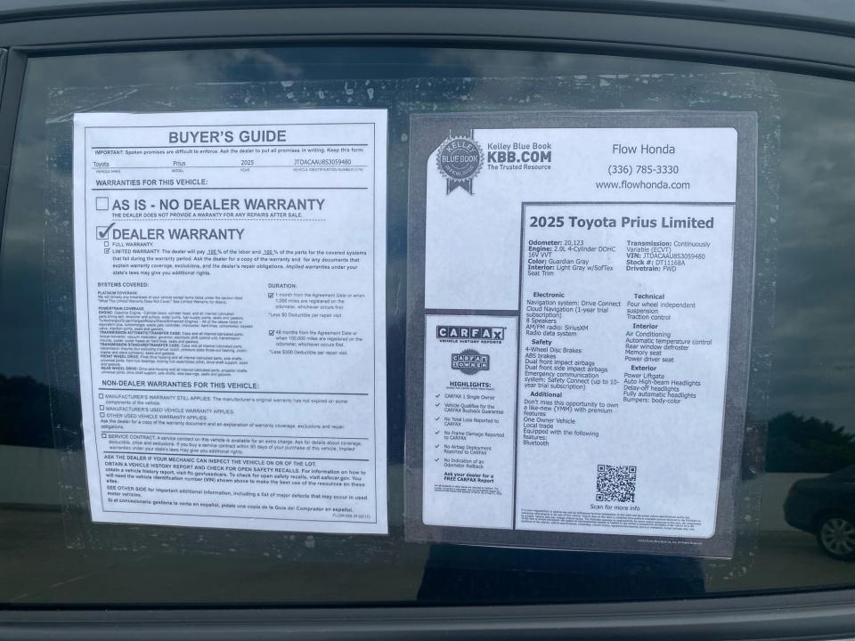 Used 2025 Toyota Prius Hatchback